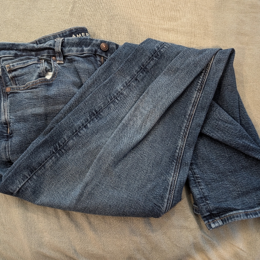 XLONG ae curvy mom jeans - dark blue